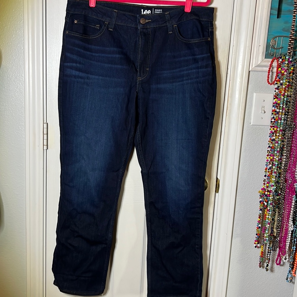 Lee, straight leg, mid rise jeans